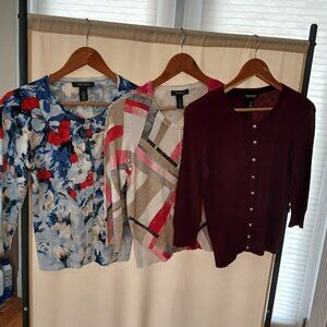 LOT OF 3 White House Black Market Sweater XS   "CHRISTMAS SPECIAL "